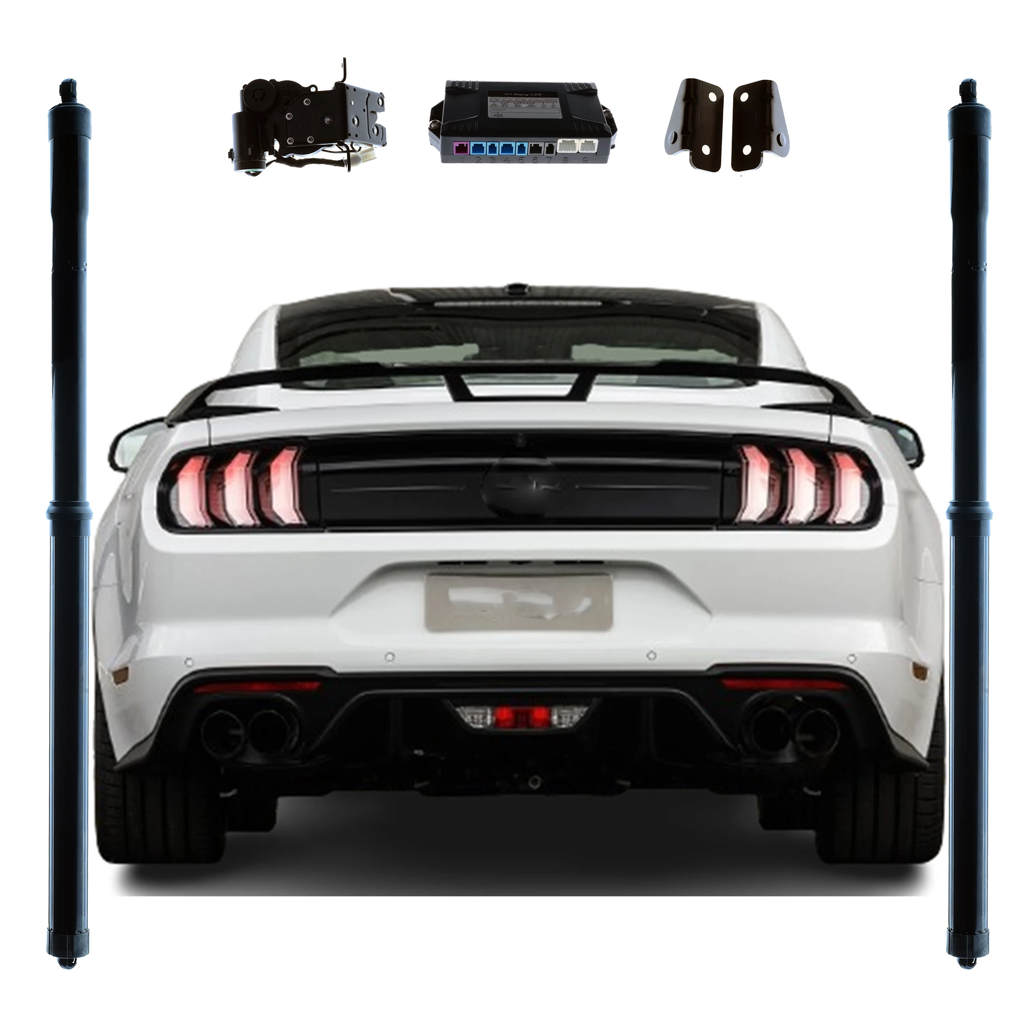 

Подъемник багажника Power Tail Gate для Ford Mustang GT 2015-2023, электрическая задняя дверь, автоматический подъемник, открывающиеся крышки багажника