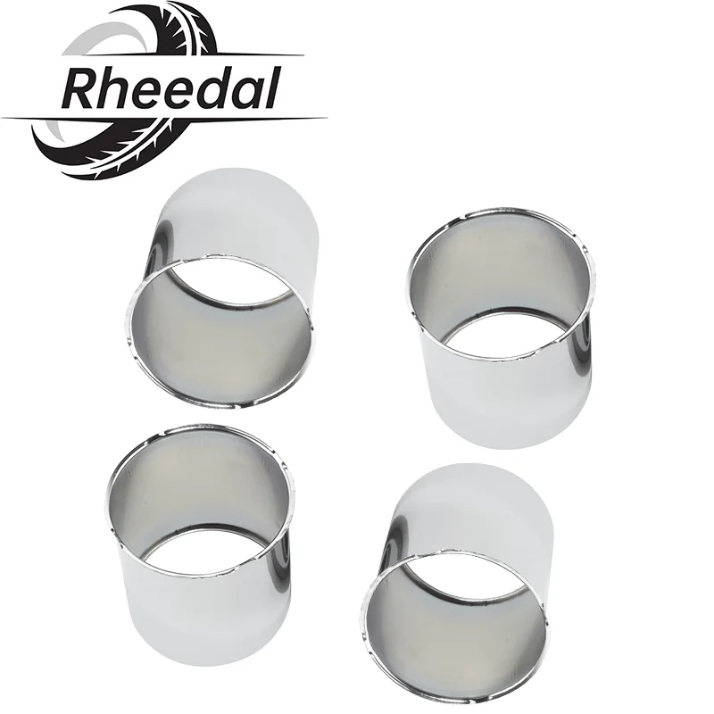 

Rheedal 2/4PCS 108mm/4.25" Hub 107.3mm/4.22" H Stainless Open-End Push Through Hub Center Caps Fit For Truck Trailer Wheel Rims