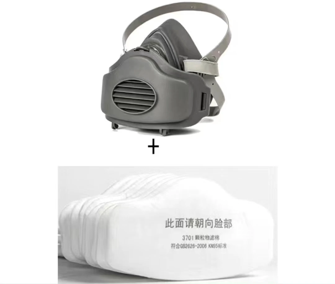 3200 Dustproof Half Mask Respirator Suitable For Spray Paint Carpentry Grinding House Decoration And Filter Accessory