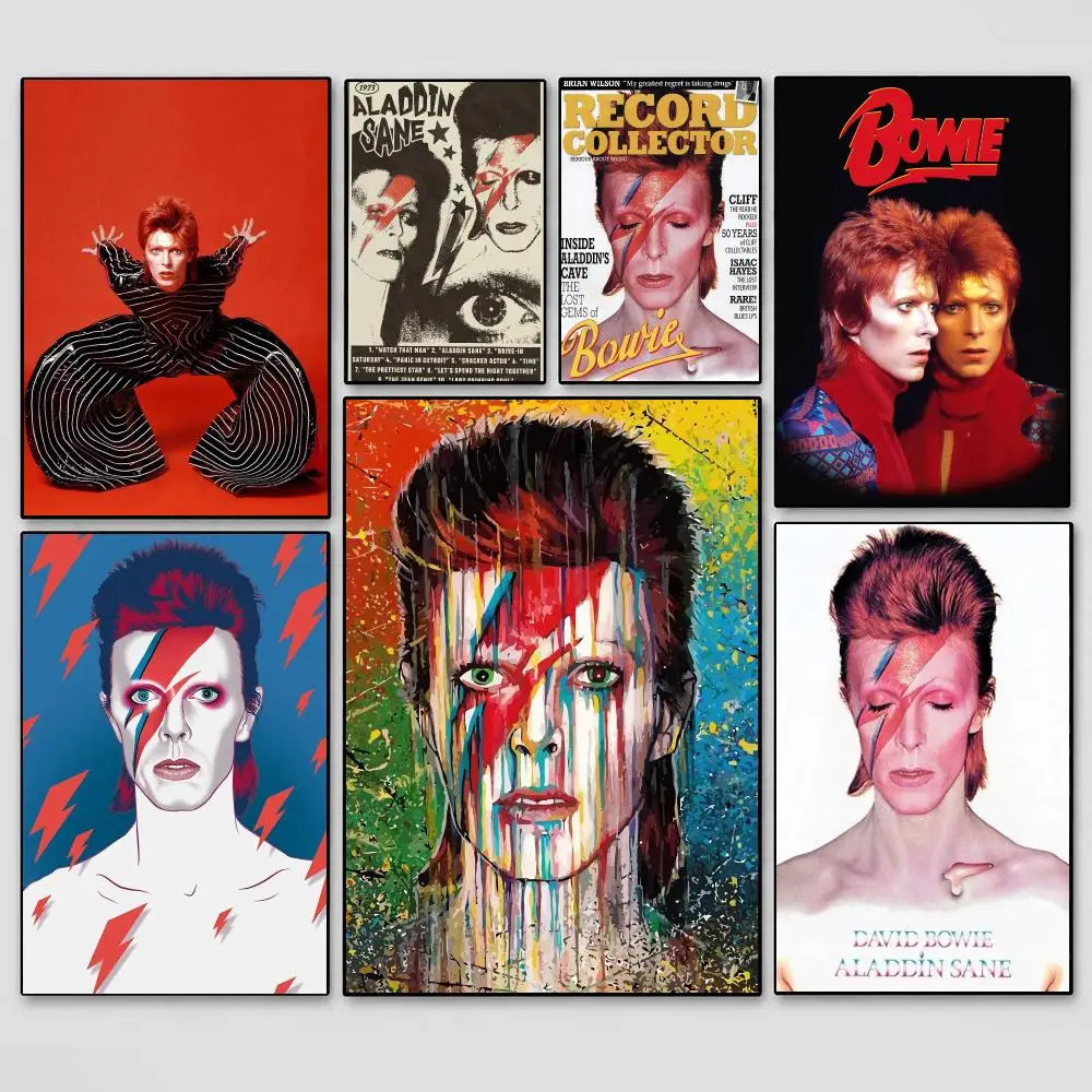 Singer D-David Bowie Poster Decorative Wall Art Stickers Mural For Home Living Room Hallway Decor Gift