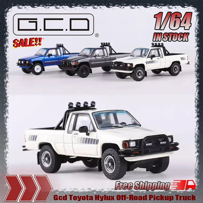 

New Stock Gcd 1:64 Toyota Helax 1985 Sr5 Off-Road Pickup Truck Simulation Alloy Miniature Car Model Custom Toys Collection Gifts