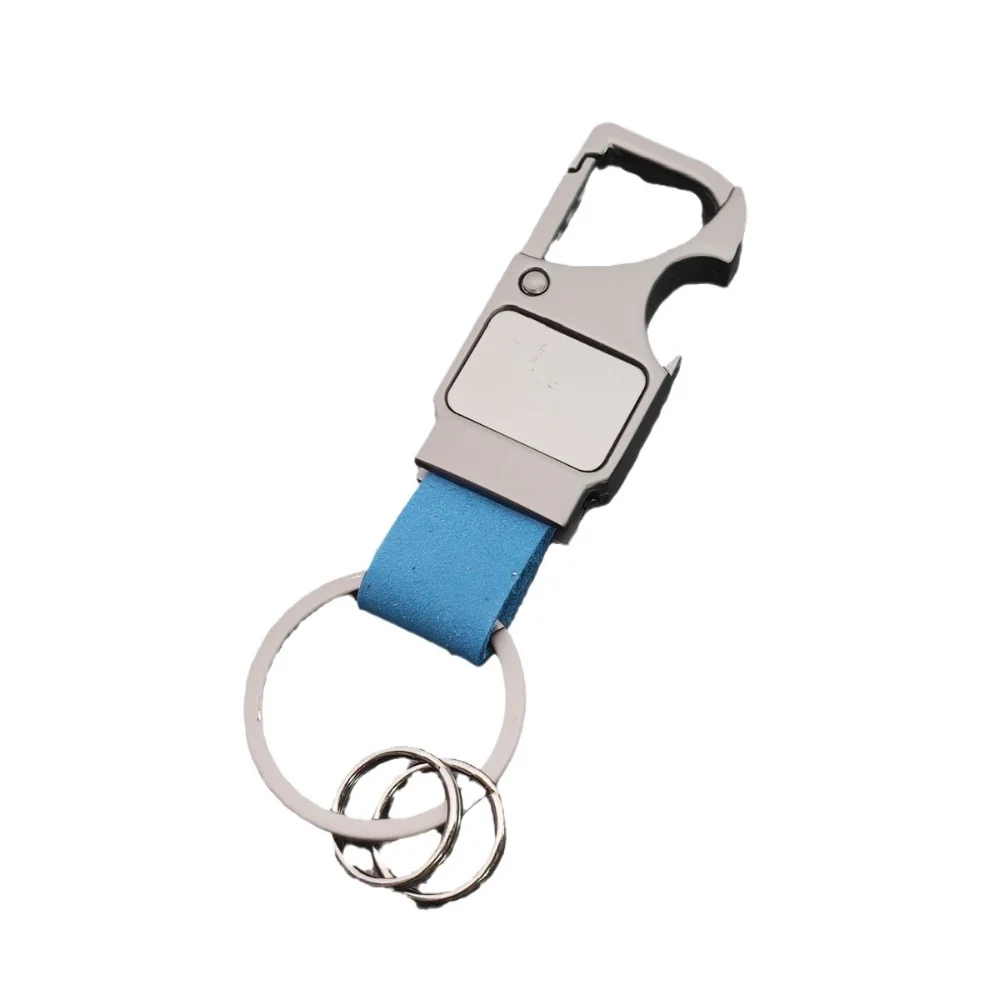 2-in-1 Kreativer Leder-Metall-Schlüsselanhänger Multifunktionaler Auto-Personalisierungs-Schlüsselring Geschäftsmann-Taillenanhänger Accessoires Geschenk – Detail 6
