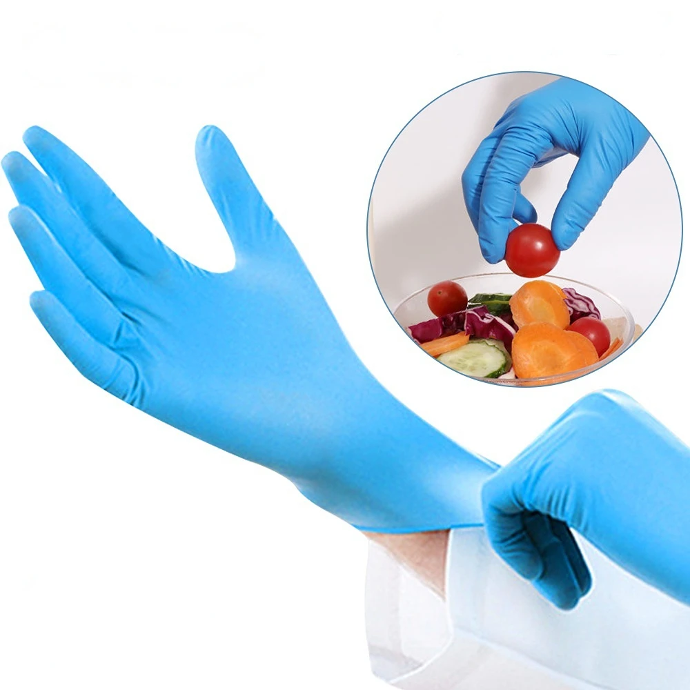 

20pcs Disposable Luvas Chemical Resistant Rubber Nitrile Latex Work HouseworkKitchen Home Cleaning Car Repair Tattoo Wash Gloves