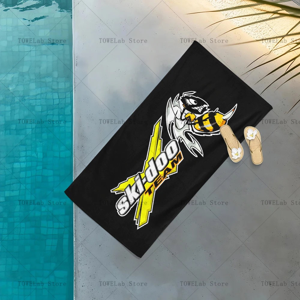 SkDo Snowmobile Logo Towel Soft Quick Dry Beach Towel For Gym Swimming Camping Outdoor Multifunctional Bath Towel