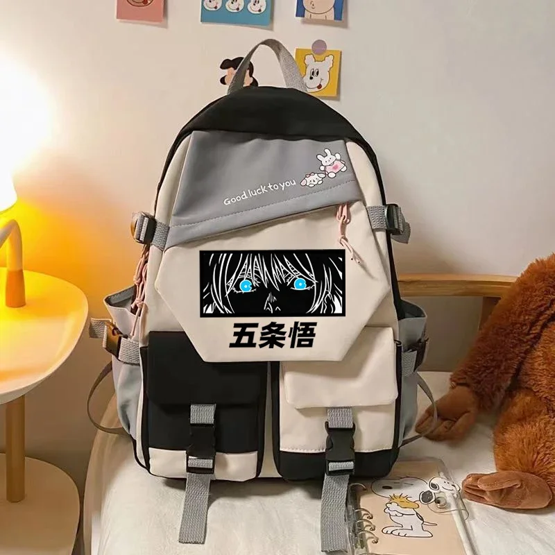 Anime School Bags Jujutsu Kaisen Gojo Satoru Itadori Sukuna JJK Gojo Sensei Bookbag Girls Women School Backpack Bag Rugzak