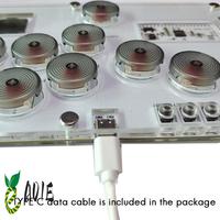 RP2040 Fighting Hitbox Keyboard+12PCS Keycap For PS4 Joystick Raspberry Pi Street Fighter 6 Tekken Game Covered Punk