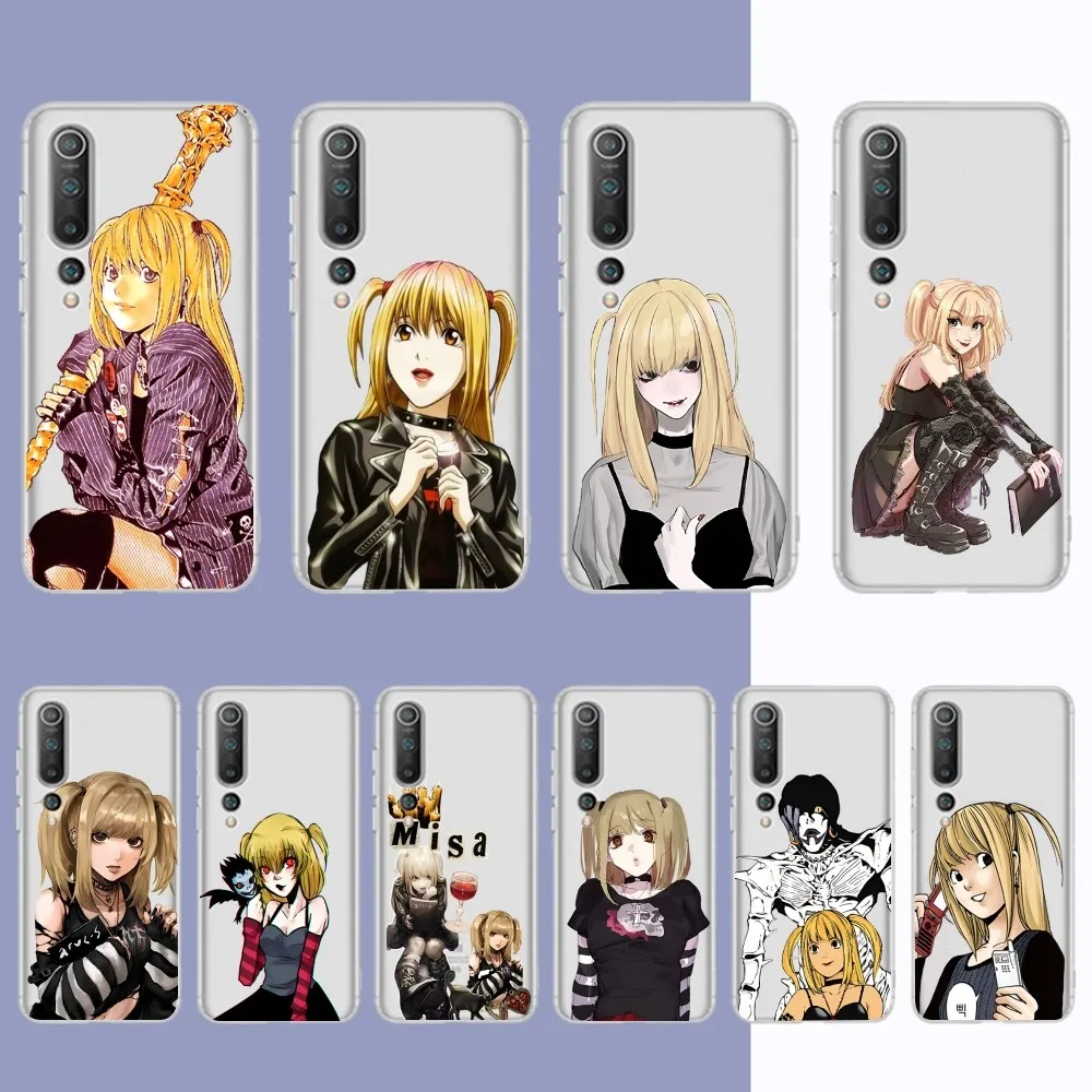 Death Note Misa Amane Phone Case For Samsung S 20 21 22 23 For Redmi Note7 8 9 10 For Huawei P20 30 40 Clear Case