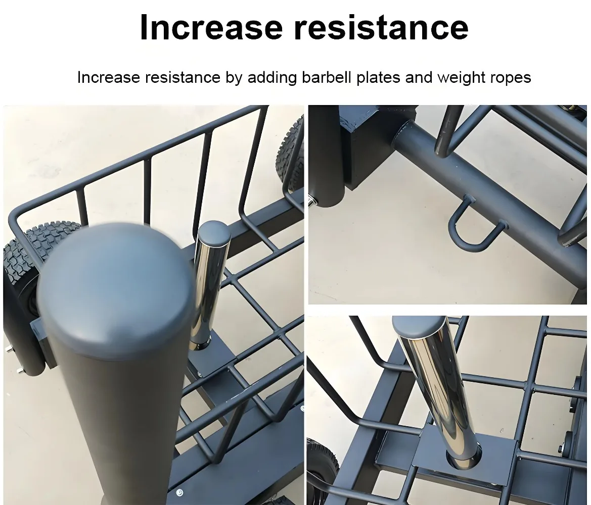 Commercial Gym Equipment Adjustable Weight Cardio Training Sled Car Tank Sled with Resistance