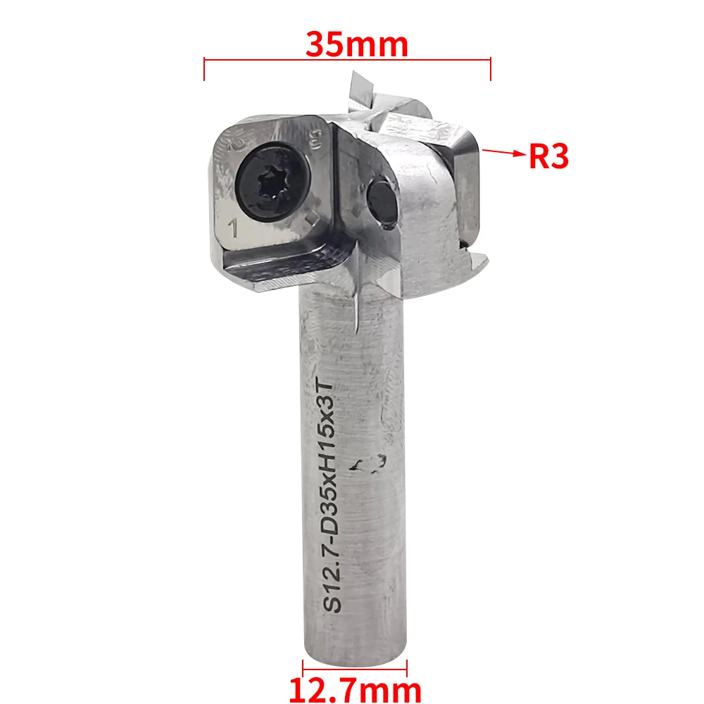 New1/2 Shank 3 Wings Wood CNC Spoilboard Surfacing Router Bits With Carbide Insert for Milling