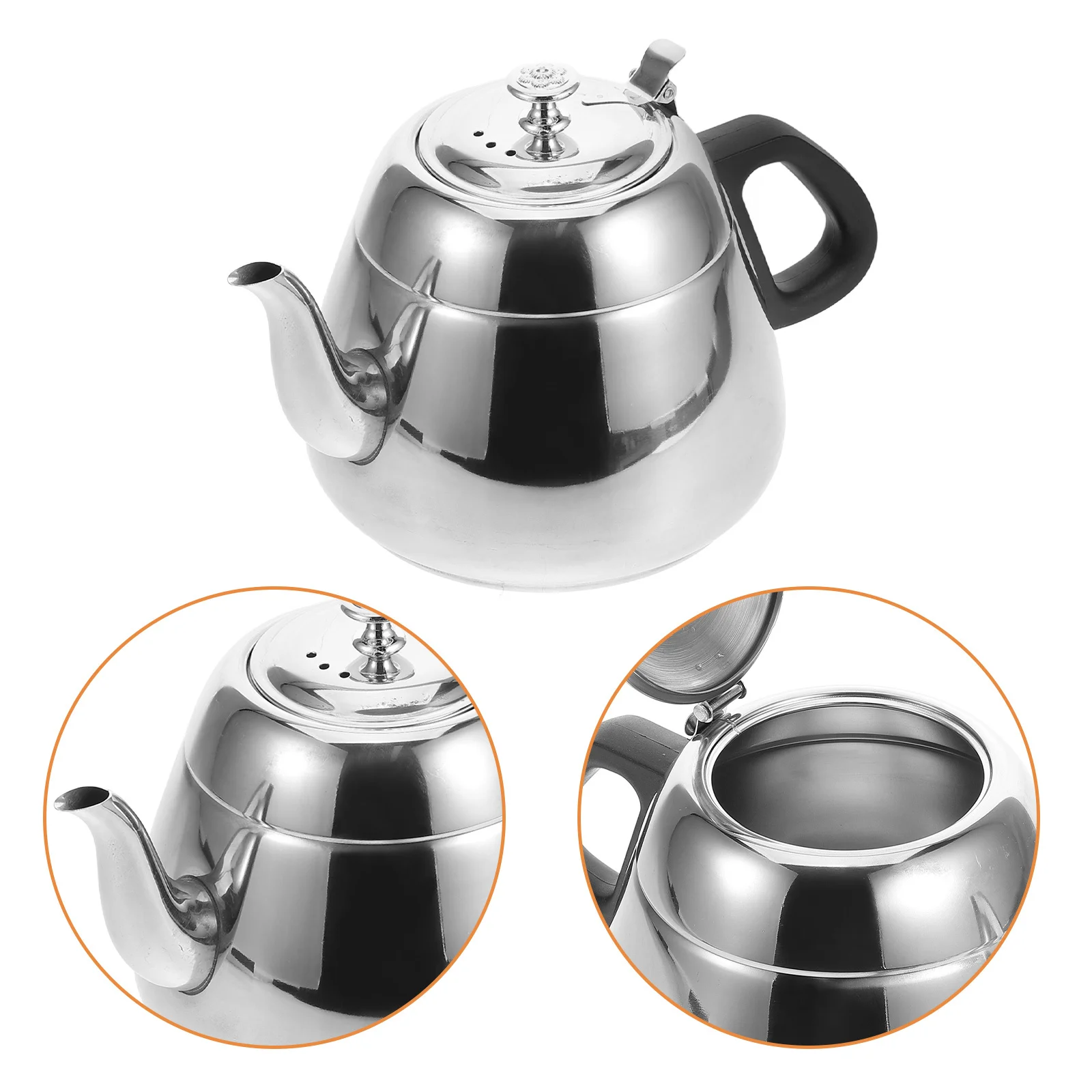 

2 L Thickened Stainless Steel Kettle Large Capacity Whistling Teapot for Induction Cooker Brewing Tea Water Boiling Pot