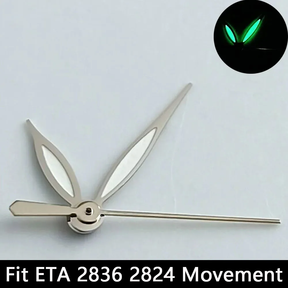 ETA series watch accessories Silver/Gold watch hands green lumious suitable for ETA 2824/2836 movement hands