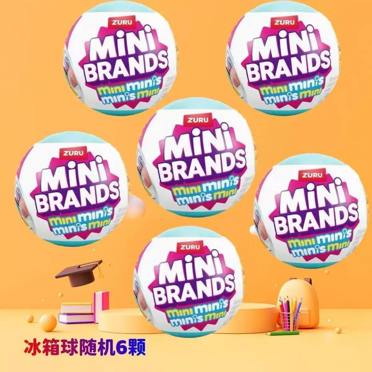 

In Stock Zuru Mini Fridge Surprise Ball 1/6 Scale Food Blind Ball Miniature Simulation Model Diy Handmade Toy Gift