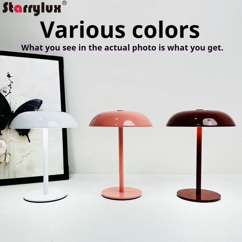 Rechargeable Eye Care Dimmable Table Lamp Flicker Free Bedside Night Light for Dining Room Ambience