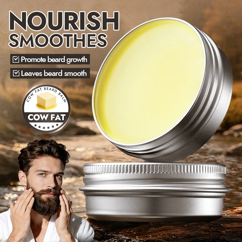 

Cow fat beard cream 50g moisturizes and softens beard, prevents dryness and frizz, men's care cream
