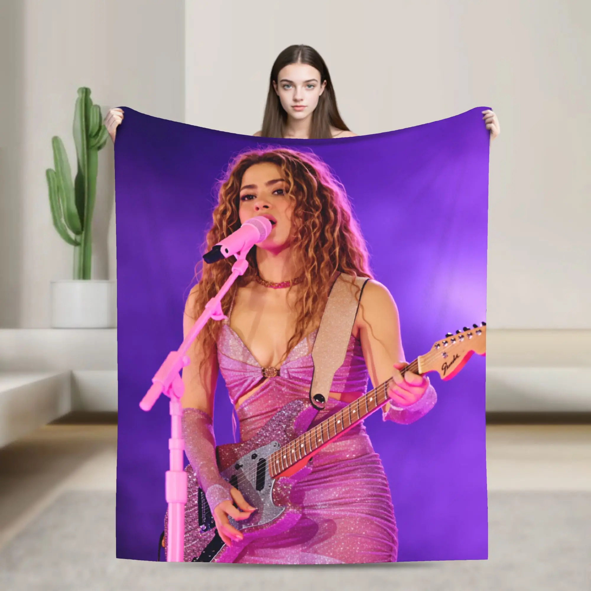 Shakira Blanket Quality Soft Warm Singer Pop Throw Blanket Winter Travel Home Decor Comfortable Bedspread