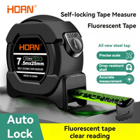 5/7.5/10M Metric Measuring Tape Self Locking Fluorescent Steel Tape Measure High Precision Wear-resistant Ruler Measuring Tools