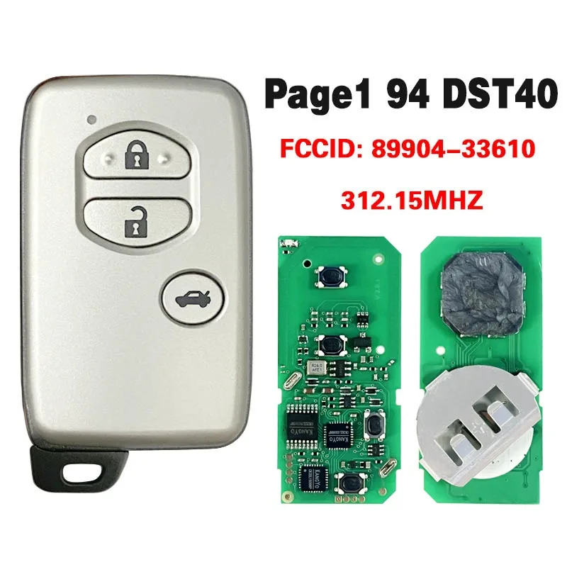 

CN007180 Послепродажный смарт-ключ 312 МГц 4D-67 Page1 D4 89904-33610 89904-33160 271451-0310 для Toyota Camry Crown Majesta Markx