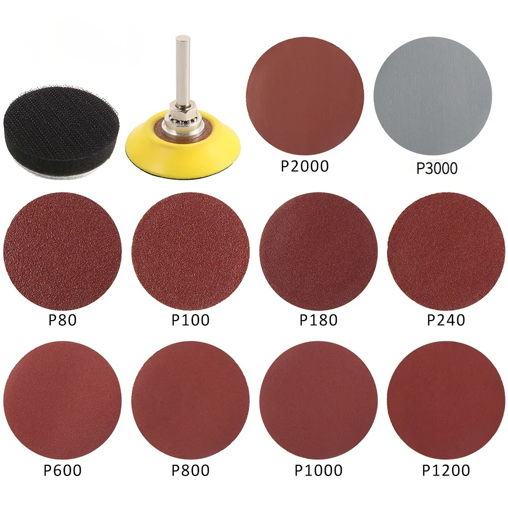 100PCS 4-9Inch Sandpaper Sanding Disc For Metal Auto Wood Car Wheel Restoration Sanding Polishing Kit  P80-P1200