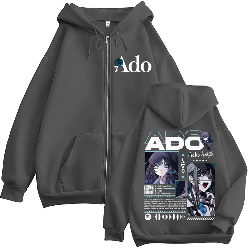Ado World Tour 2025 Hibana Zipper Hoodies Men Women Clothing