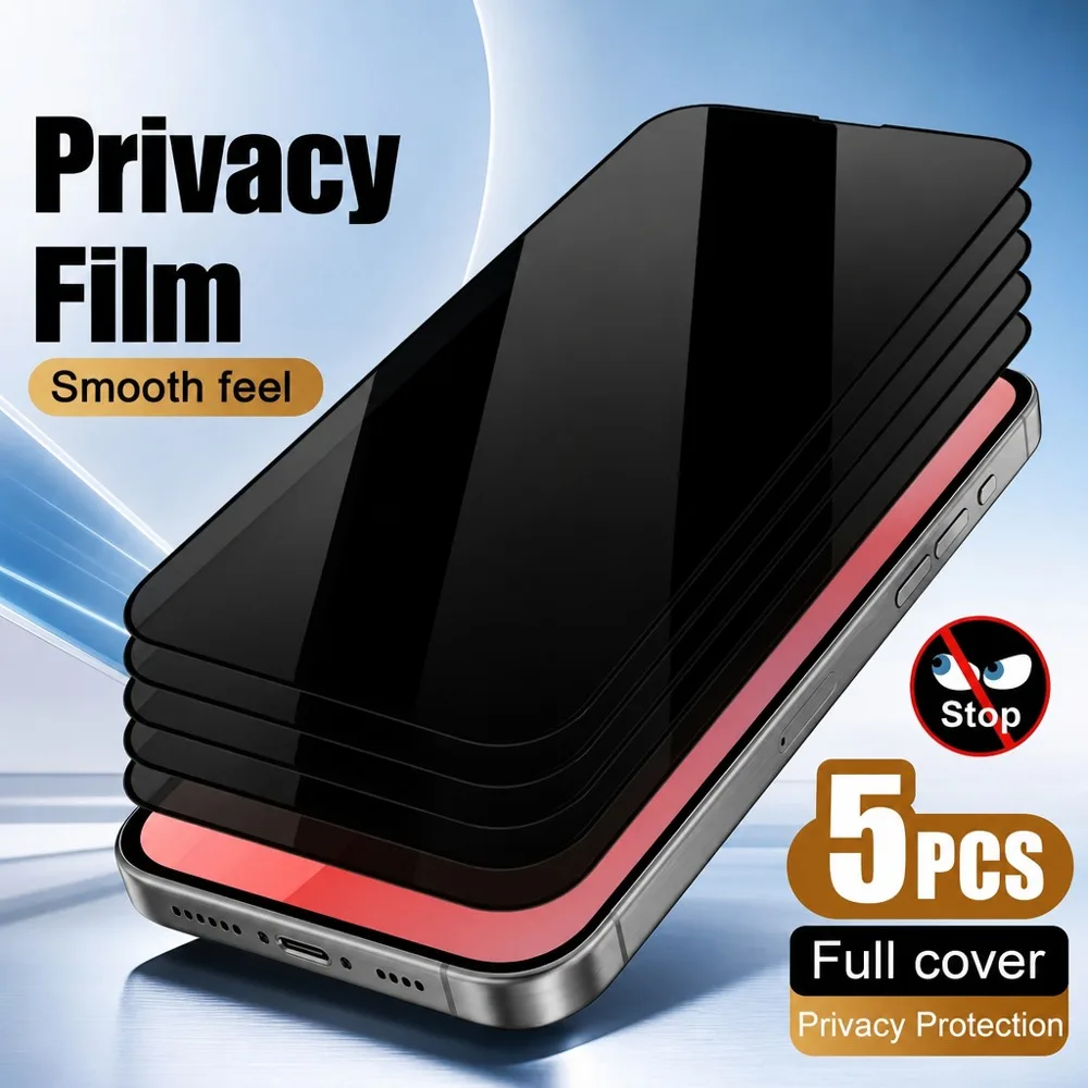 5PCS Privacy Tempered Glass For Samsung Galaxy M11 M12 M13 M14 Anti Spy Screen Protector For Samsung Galaxy M15 M16 M17 5G M20