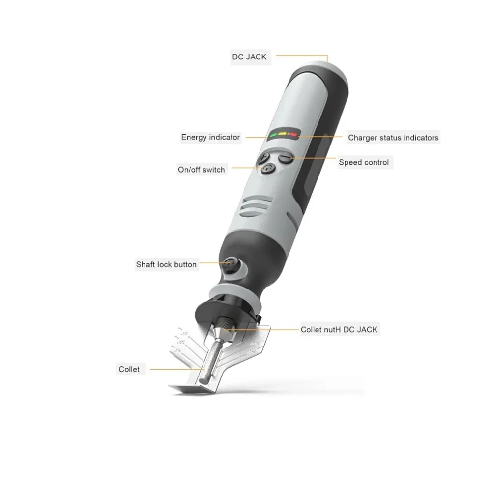 Elektrische Cordless Kettensäge Spitzer Handheld High Speed Kettensäge Schärfen Werkzeug Polieren Schleifen Bits Gartengeräte