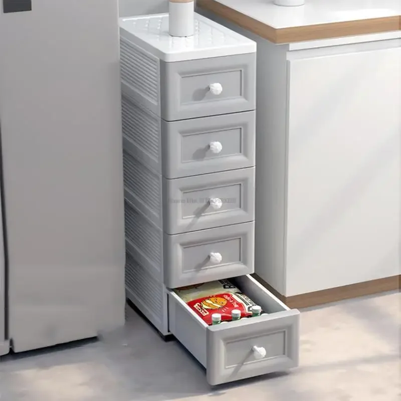 25cm Slot Storage Cabinet Drawer Kitchen Narrow Slot Shelf Toilet Storage Cabinet