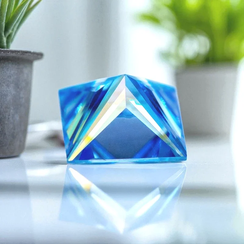 

Moissanite Stone Ice Blue Color Princess Cut Lab Grown Artificial Gemstone Jewelry Making Material With GRA Certificate