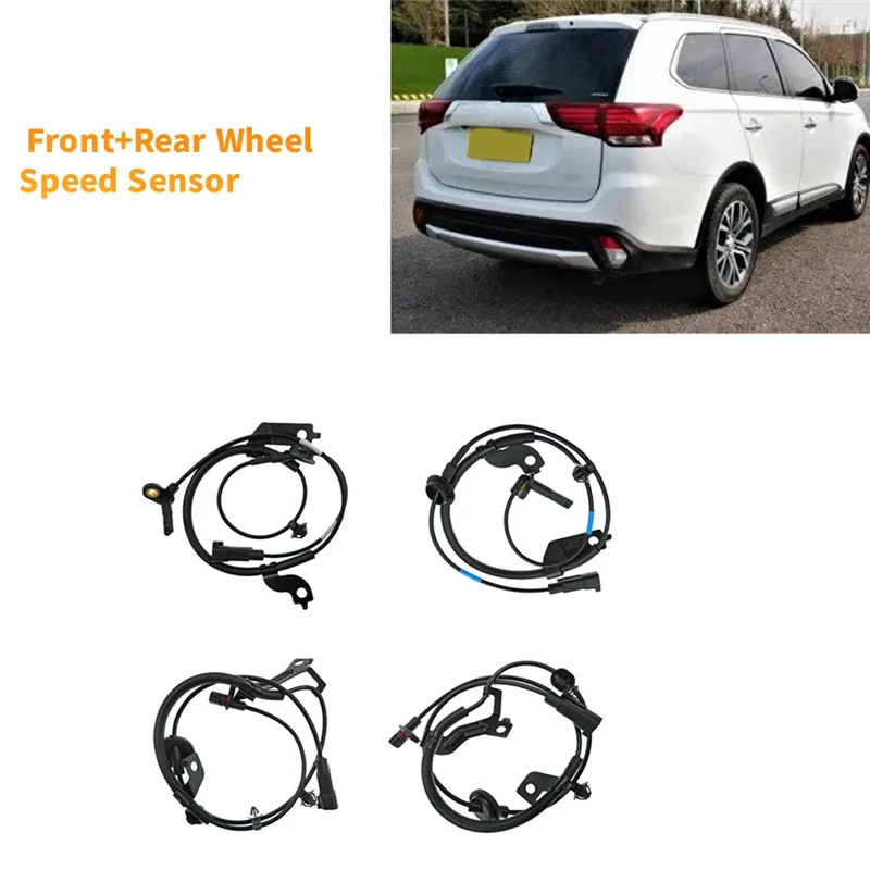 

For Mitsubishi Lancer Outlander 08-17 4Pcs Front+ Rear Wheel Speed Sensor Kit 4670A576 4670A575 4670A580 4670A579 ABS Function