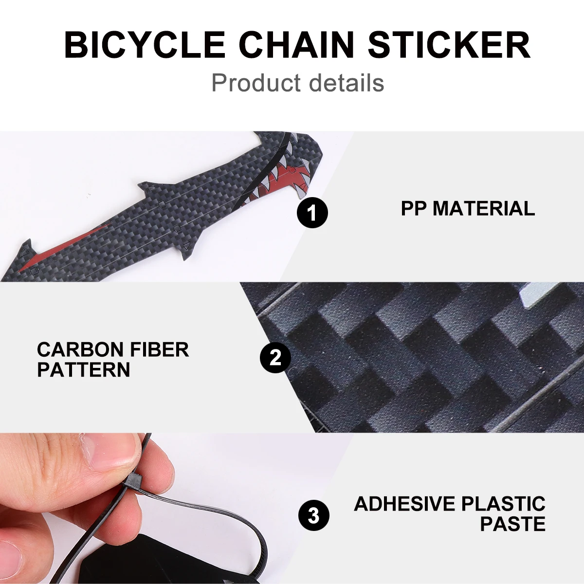 

2 set 2 Sets Chain Protector Durable PP Bike Chain Sticker Guard Frame Cover Protective Environmentally Friendly Gift Riding