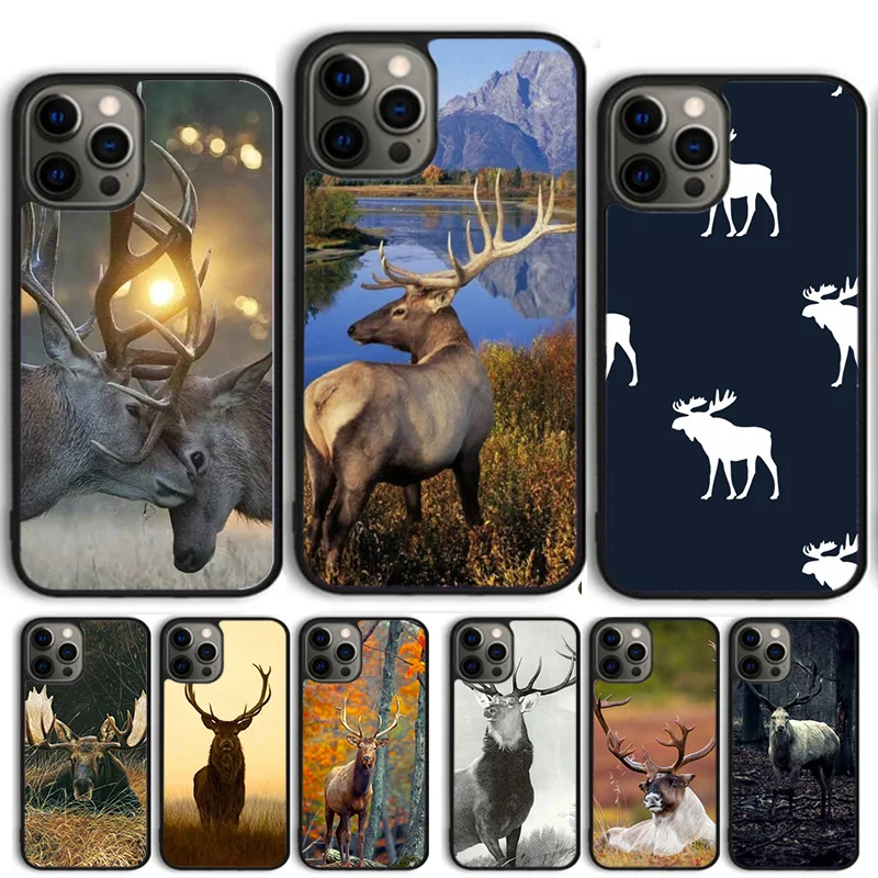 Beautiful Nature Wild Reindeer Moose Stag Phone Case Cover For iPhone 15 16 14 13 12 Pro Max mini 11 Pro Max XS XR Plus