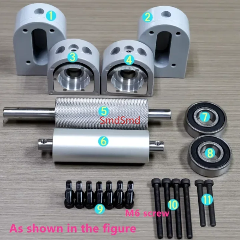 Complete set of conveyor accessories, conveyor belt assembly line rollers, master and slave power rollers, 3060CNC aluminum seat