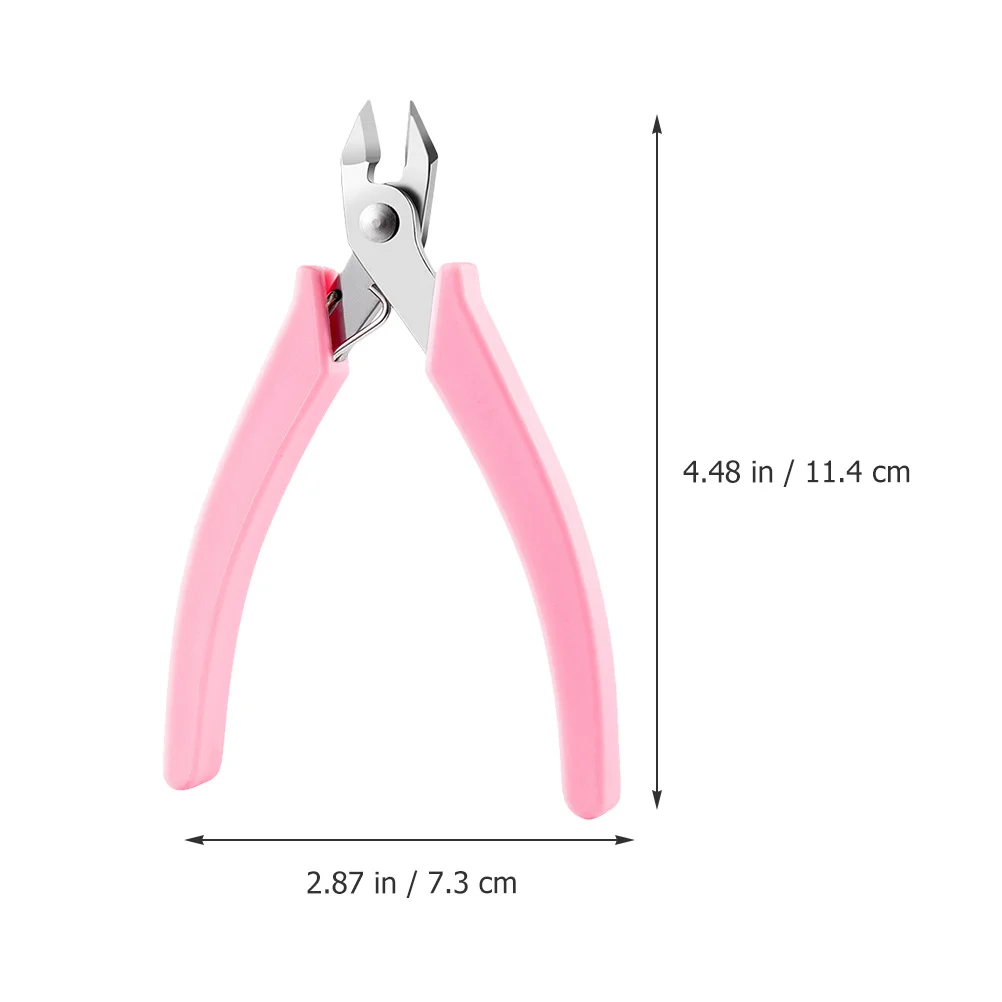 Szczypce do usuwania ozdób ze stali nierdzewnej z antypoślizgowym uchwytem, przenośne narzędzie do manicure do zdobienia paznokci, trymer do usuwania łańcuszków.