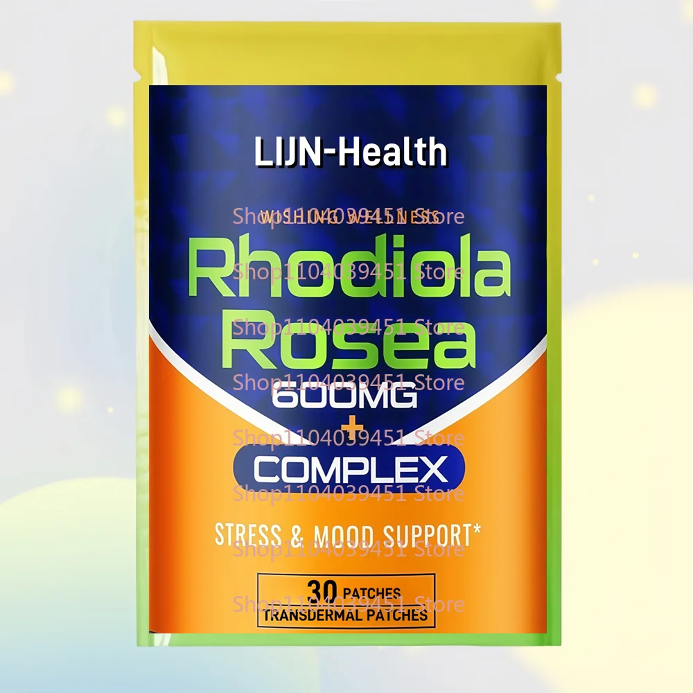 

30 трансдермальных пластырей с родиолой розовой и женьшенем для снятия стресса, улучшения настроения и повышения энергии