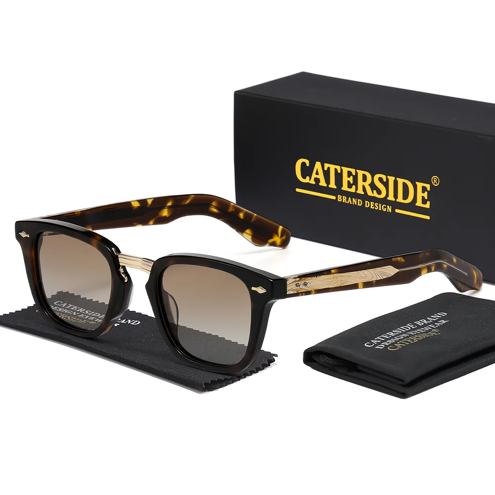 

CATERSIDE мужские поляризационные солнцезащитные очки премиум-класса в ацетатной оправе женские путешествия деловые вечеринки праздники роскошные подарочные очки UV400