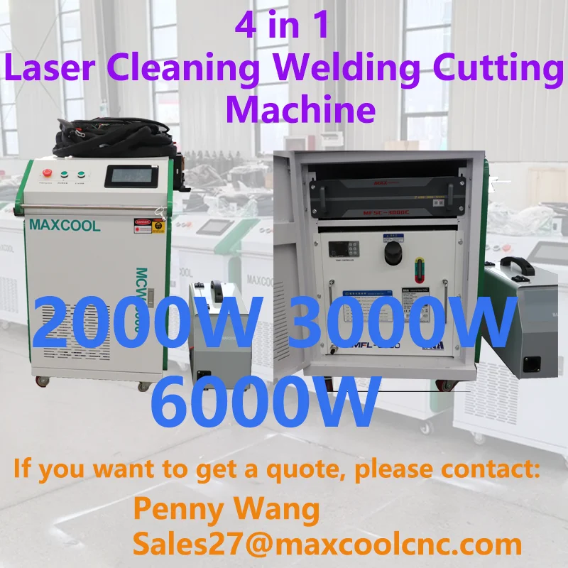 

3-в-1 Многофункциональный волоконный лазер для резки, очистки, сварки, портативный лазерный сварочный аппарат для 10 мм стали, железа, металла, лазерной сварки