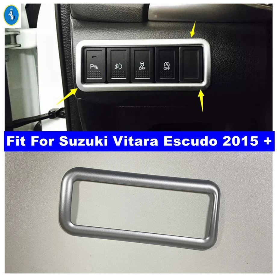 

Matte Car Head Lights Lamps Headlight Button Switch Decoration Panel Cover Trim Accessories For Suzuki Vitara Escudo 2015 - 2022