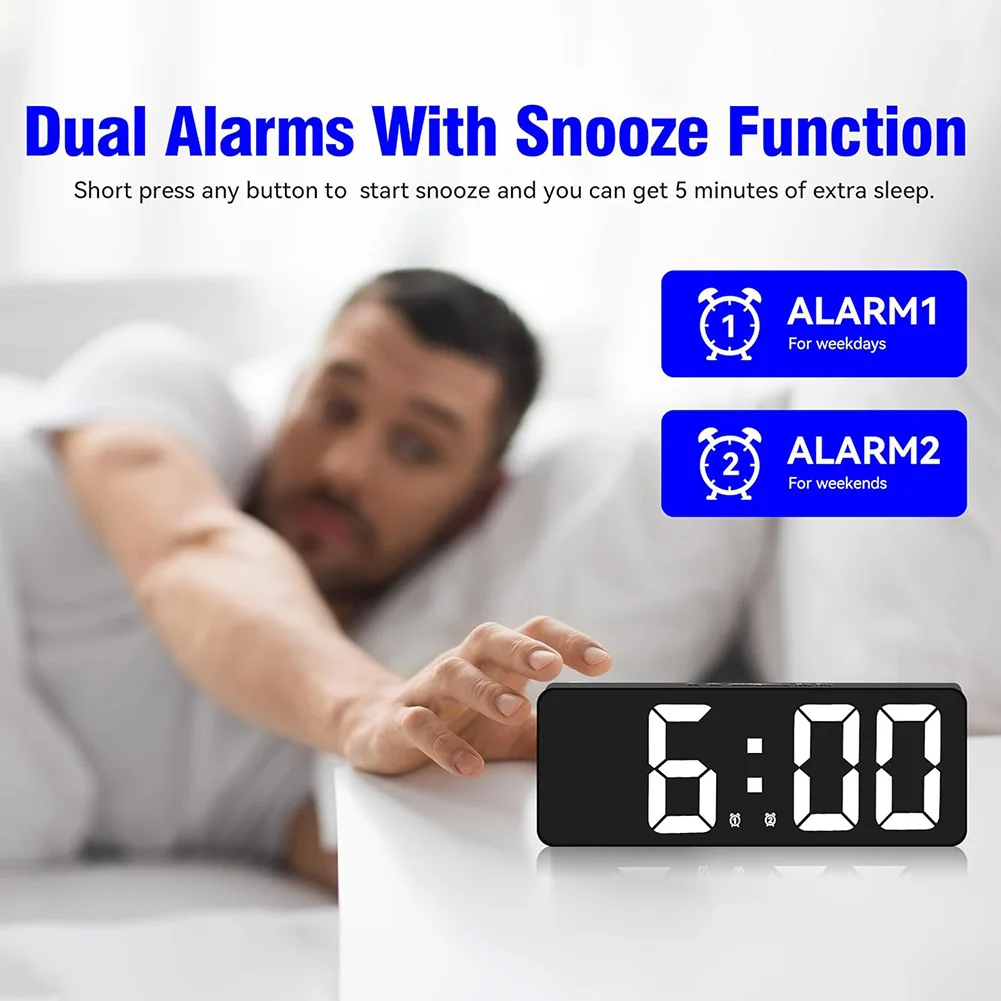 LED Digital Alarm Clock with Temperature 4
