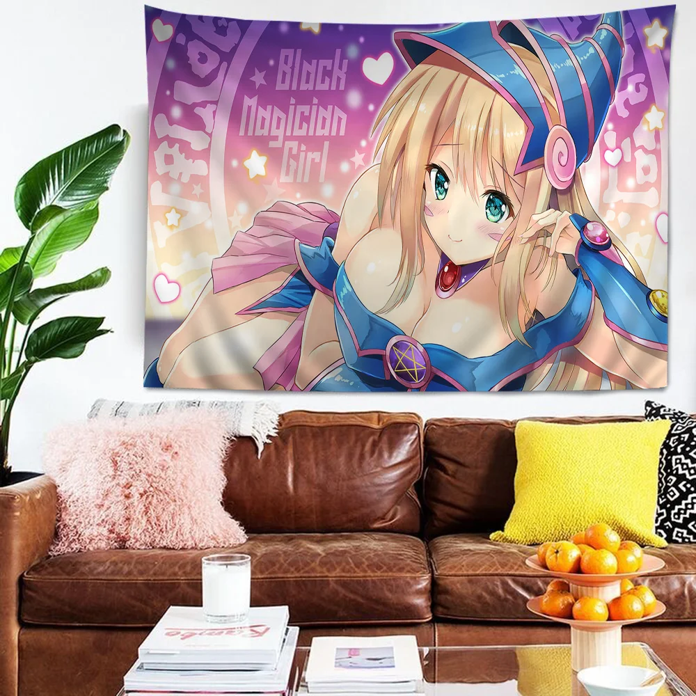 

Yu Gi Oh Dark Magician Girl Hanging Bohemian Tapestry Bohemian Wall Tapestries Mandala Kawaii Room Decor