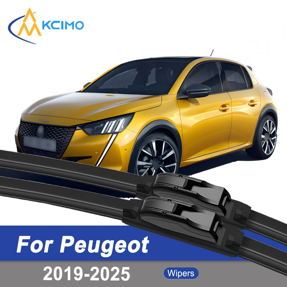 

Premium Rubber Durable Silent Windshield Wiper Blades 2pcs for Peugeot 208 P21 2019-2025 Front Wiper Blades Set