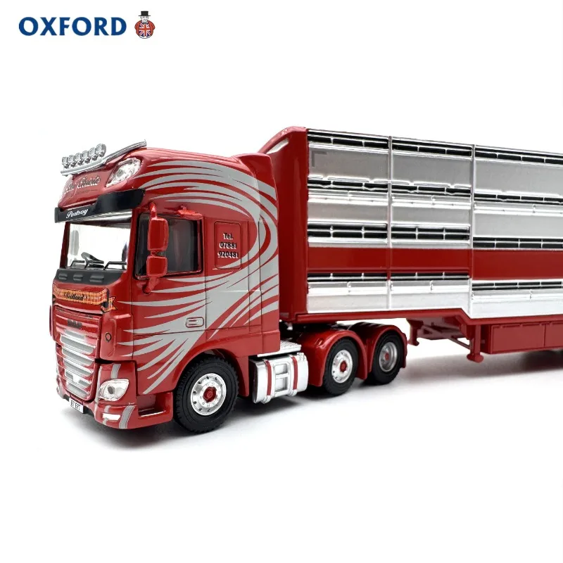 Diecast OXFORD 1:76 Scale DAF-XF Euro 6 Livestock Transport Truck Alloy Car Model view 4