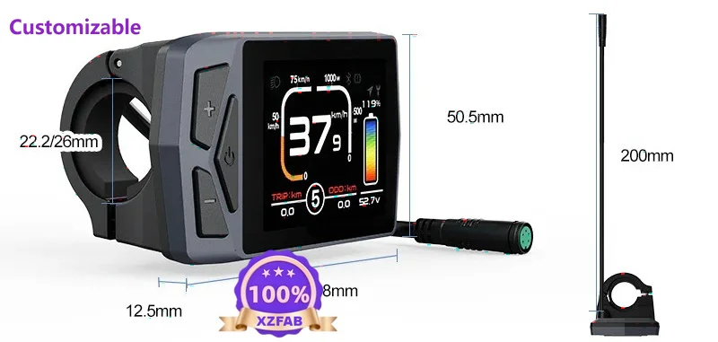 Factory Direct 2026 Instrument with Bluetooth adapter Bafang central motor BBS HD motor color code meter