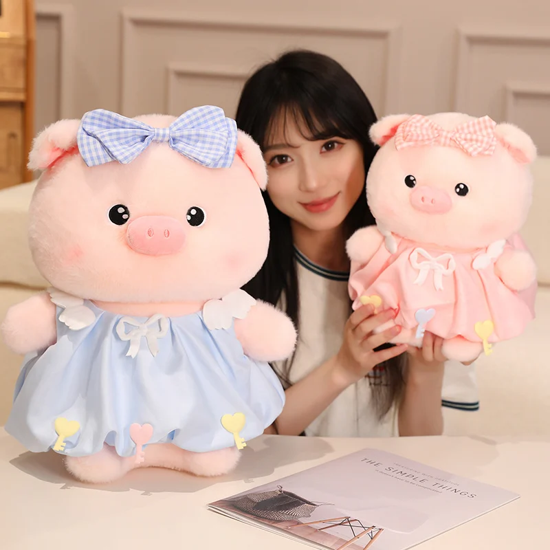 

24-50 см Kawaii Clothed Pig, плюшевая игрушка, кукла, милое мягкое животное, свинья, плюшевая подушка, подарок на день рождения для девочек и мальчиков, детский домашний декор