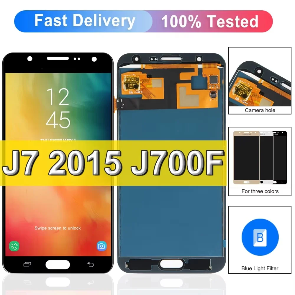 J7 Display For Samsung Galaxy J7 2015 J700 LCD Display Touch Screen Digitizer Assembly For Samsung J700F J700M J700H Screen