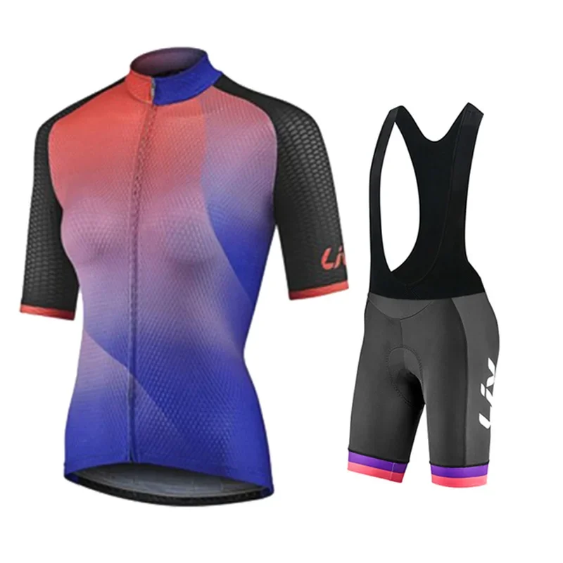 

2025 LIV Women Bicycle Clothing Triathlon Short Sleeve Cycling Jersey Sets Maillot Ropa Ciclismo MTB Clothing Cycling Jerseys