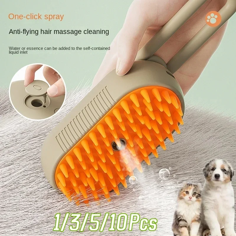 

Cat Steam Brush Steamy Dog Brush 3 in 1 Electric Spray Cat Hair Brushes for Massage Pet Grooming Comb Hair Removal Combs