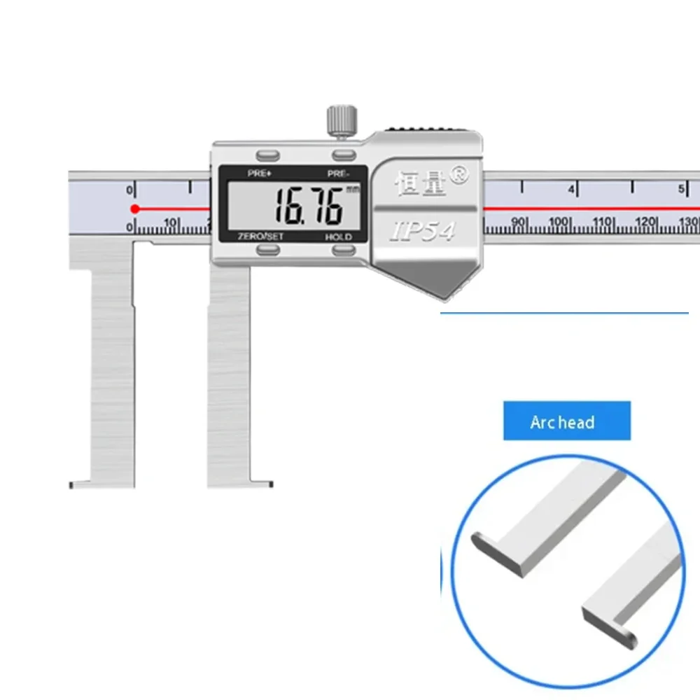 Flat head Inner Groove Digital Caliper. Blade Tip Tip Inner Groove Circlip Groove Inner Hole Groove Engraved Measuring Caliper.