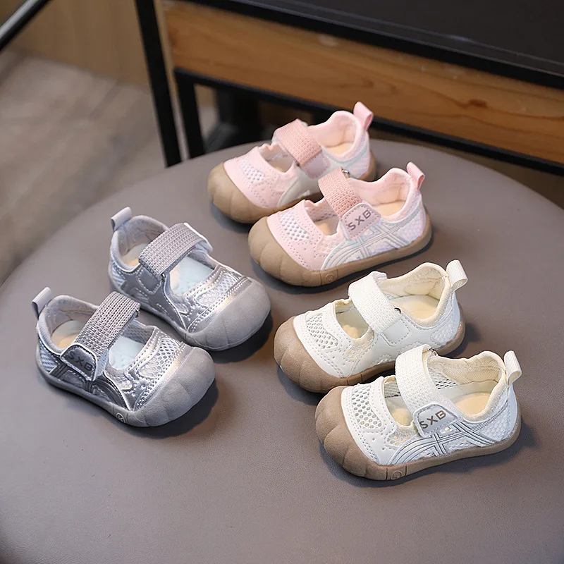 2026 New Summer Kids Mesh Breathable Sandals Solid Color Children Trainers Anti-slip Unisex Sporty Boys Girls Casual Shoe 17-26