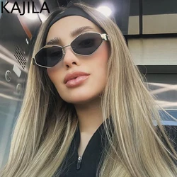 Hexagon Punk Sunglasses Women Gold 2024 Luxury Brand Metal Frame Polygon Sun Glasses For lady Vintage Shades Small Eyewear UV400