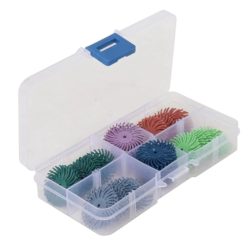 Imagem -02 - Escova Abrasiva para Jóias e Polimento de Madeira Radial Cerdas Disc Kit Como Mostrado Plástico Detalhe in 66 Pcs