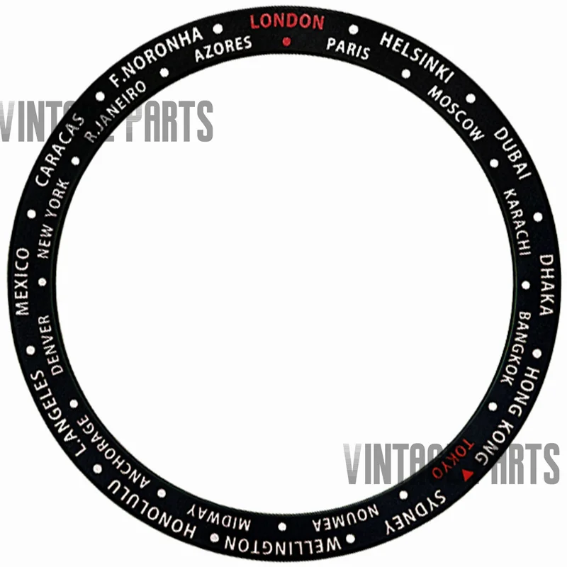 

38 мм алюминиевая плоская рамка для часов seiko 007 с картой мира